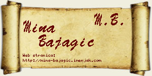 Mina Bajagić vizit kartica